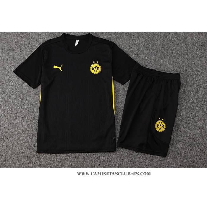 Chandal del Borussia Dortmund 24-25 Manga Corta Negro - Pantalon Corto